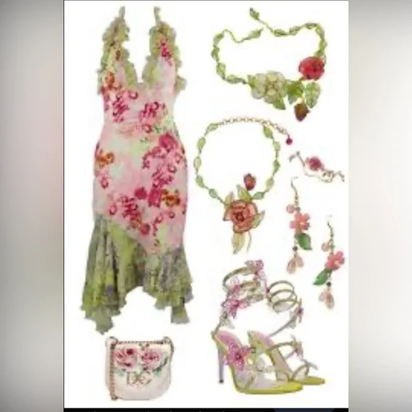 Floral chandelier earrings - Picture 8 of 8